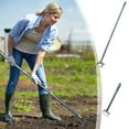 thumbnail image 1 of Weeding Rake Stainless Steel Long Handle | Iron Garden Tool for Weeding & Cultivating | Stirrup Blade | Lightweight Manual Hoe | 50cm/19.69in or 125cm/49.21in | 1 Piece, 1 of 6