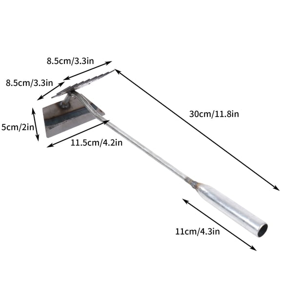 Weeding Tool Multi Teeth Stainless Steel, QQZ Durable Efficient Grass Puller for Garden, 3-Tine Dual Purpose Digging Shovel Rooting Vegetables Farm Yard