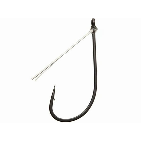 Mustad TitanX Weedless Wacky/Neko/Dropshot Hook #4 Black Nickel 4PK