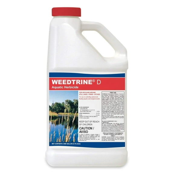 Weedtrine D Aquatic Herbicide 1 Gallon Spray for Fast, Broad-Spectrum Control of Duckweed, Floating, Submersed & Emergent Weeds, Professional-Grade, Easy to Use, Diquat Active