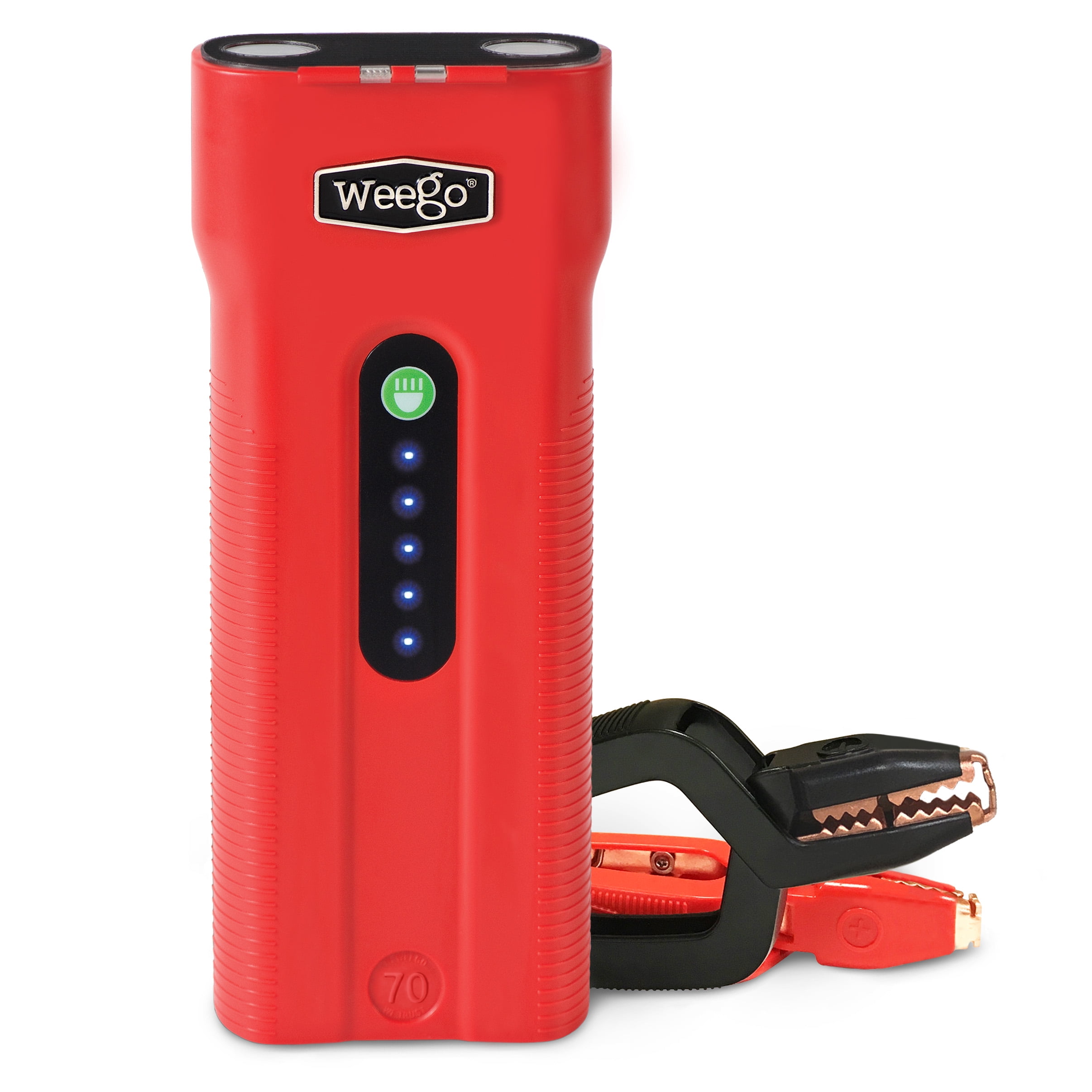 Weego 70 Portable 12V Lithium Jump Starter, 2500 Peak Amp, 700A Cranking, USB Fast Charging