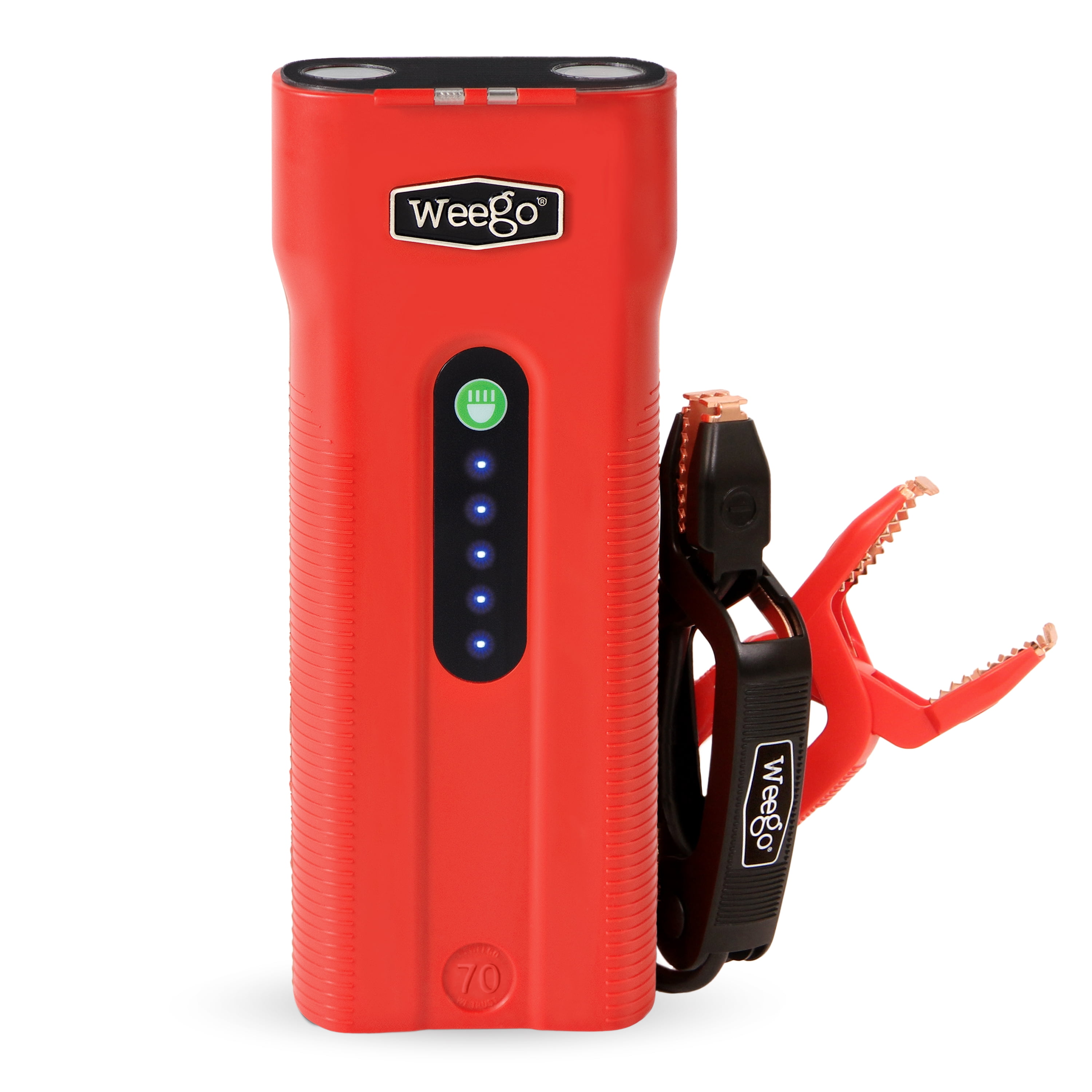 Weego 70 Portable 12V Lithium Jump Starter, 2500 Peak Amp, 700A Cranking, USB Fast Charging