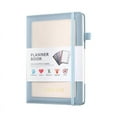 thumbnail image 1 of Week Planner 2024 Notebook with PU Cover , Medium (A5) Hardcover, 5.9X8.4Inch Blue,1 x Week Planner 2024,Blue, 1 of 8