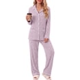 thumbnail image 1 of Weekease Pajama sets for Women Button up Tops Drawstring Pants Sleepwear Contrast Piping Fall Nightwear with Pockets, 1 of 7