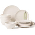 thumbnail image 1 of Carote 12-Piece Ceramic Dinnerware Set, Plates and Bowls Dish Sets Service for 4, Durable Kitchen Dining Dish Set, 1 of 8