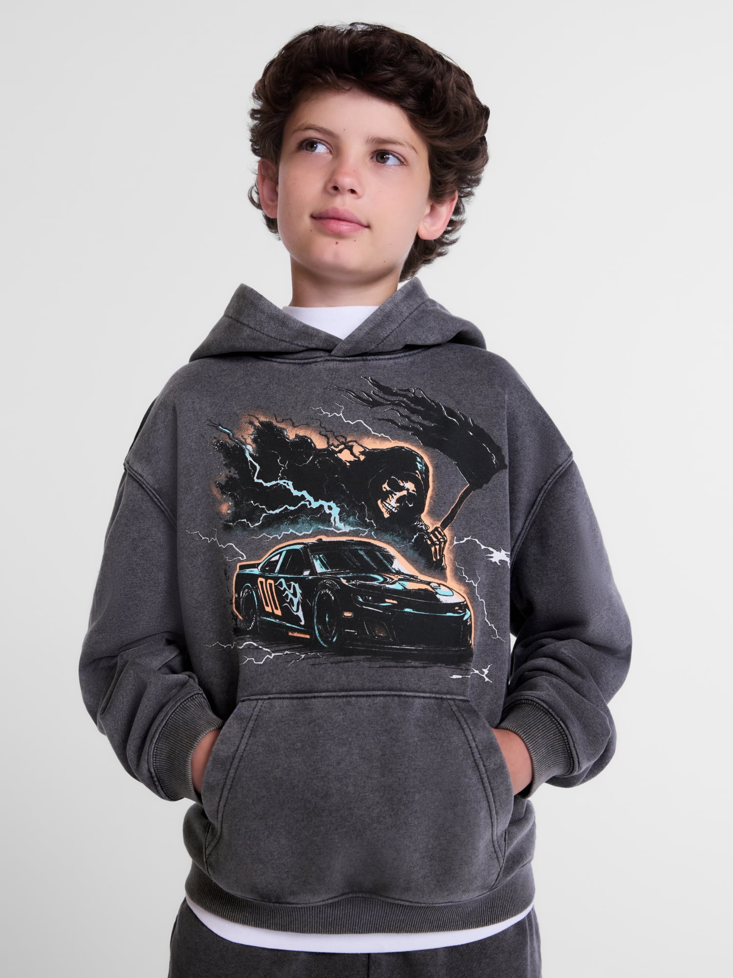 Weekend Academy Boys Graphic Print Fleece Hoodie, Sizes 4-18