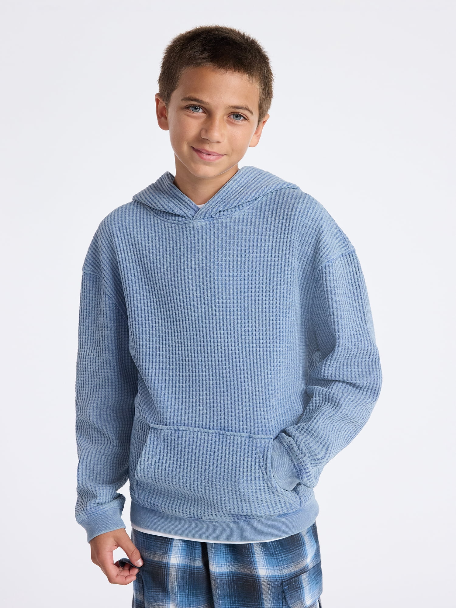 Boys Hooded Thermal Top, Sizes 4-18