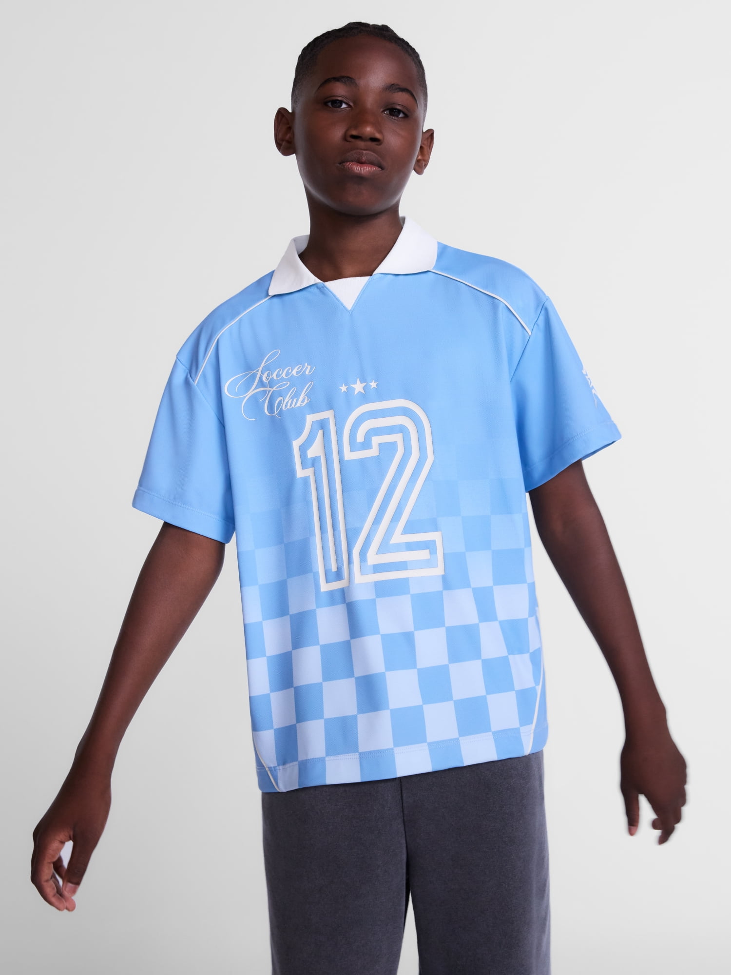 Weekend Academy Boys Soccer Jersey with Short Sleeves, Sizes 4-18