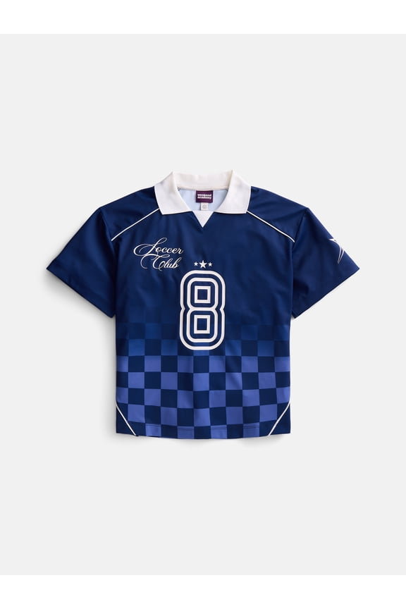 Boys Soccer Jersey with Short Sleeves, Sizes 4-18