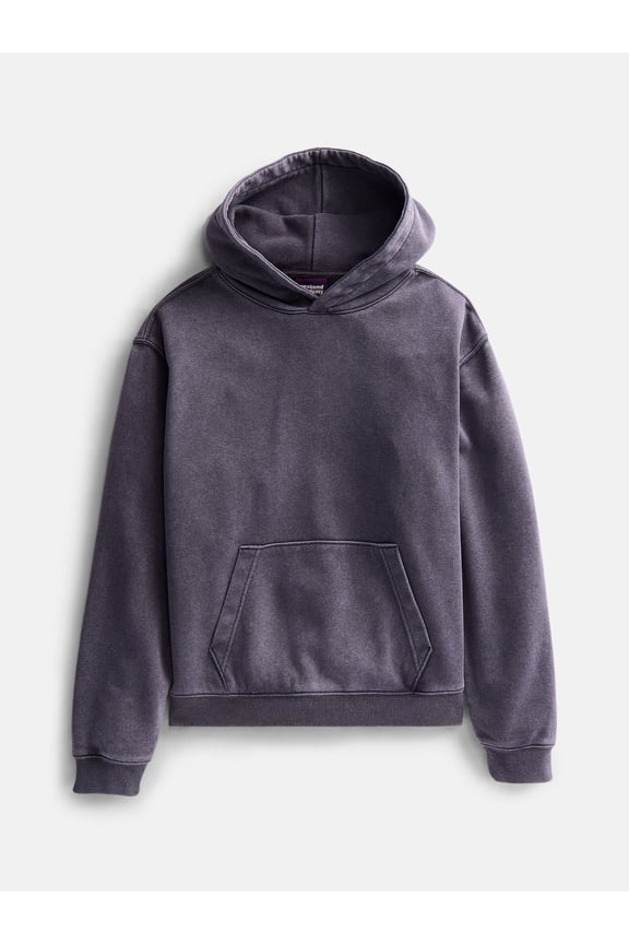 Boys Garment Washed Fleece Hoodie, Sizes 4-18