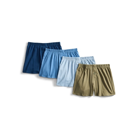 Weekend Academy Boys Cotton Blend Stretch Jersey Knit Boxers, 4-Pack, S-XL