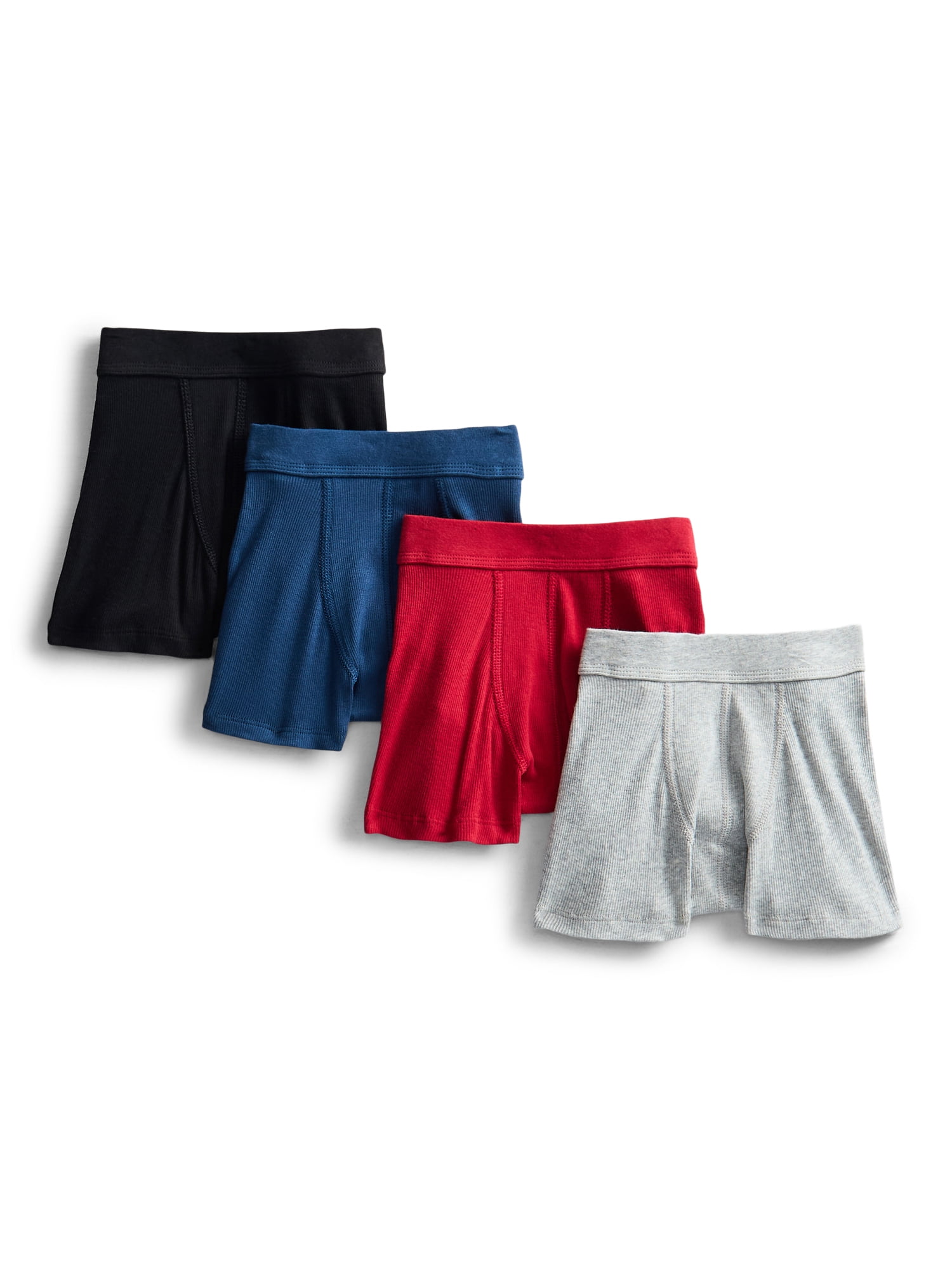 Weekend Academy Boys Stretch Ribbed Knit Boxer Briefs, 4-Pack, S-XL ...