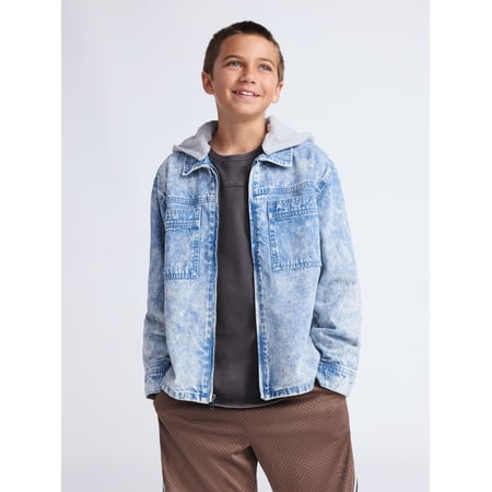 Weekend Academy Boys Hooded Denim Jacket, Sizes 4-18