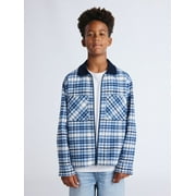 Boys Flannel Full Zip Shacket, Sizes 4-18