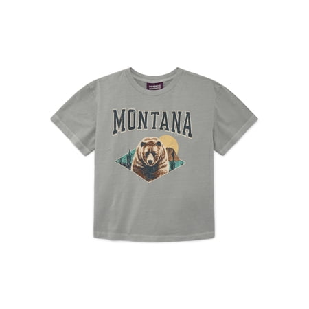 Weekend Academy Boys Oversized Graphic Tee with Short Sleeves, Sizes 4-18