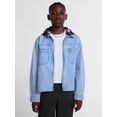 thumbnail image 1 of Weekend Academy Boys Hooded Denim Shacket, Sizes 4-18, 1 of 5