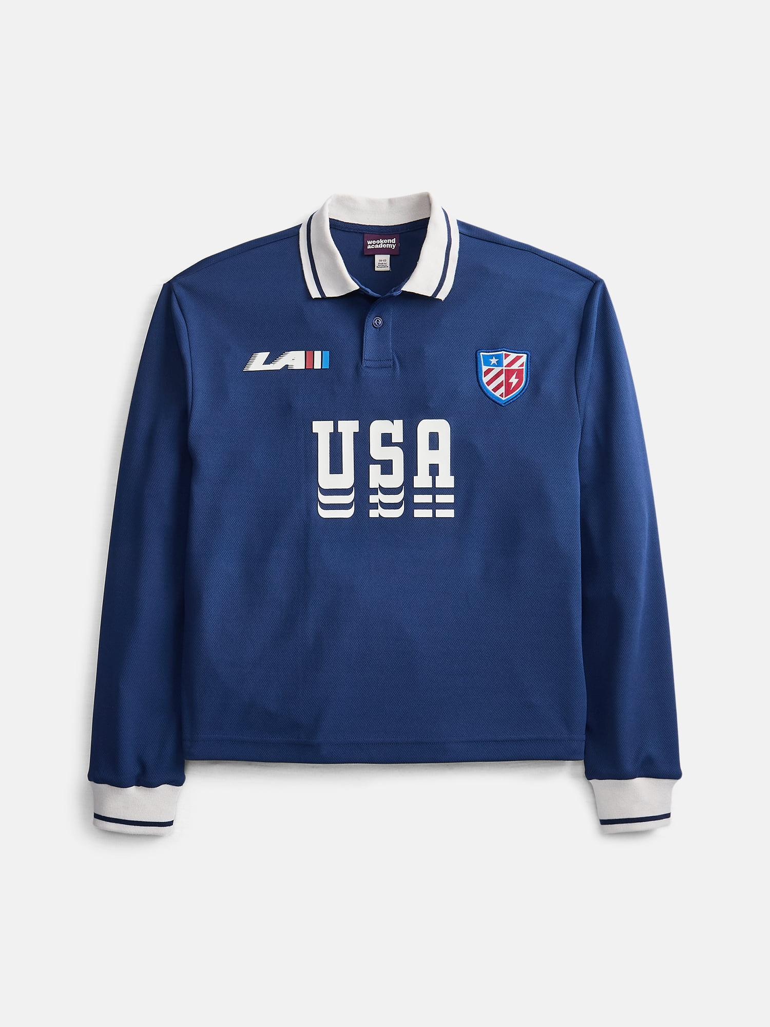 Weekend Academy Boys Soccer Jersey with Long Sleeves, Sizes 4-18