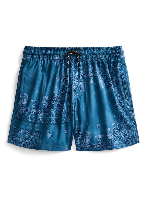 Boys Printed Swim Trunks, Sizes 6-18 & Husky