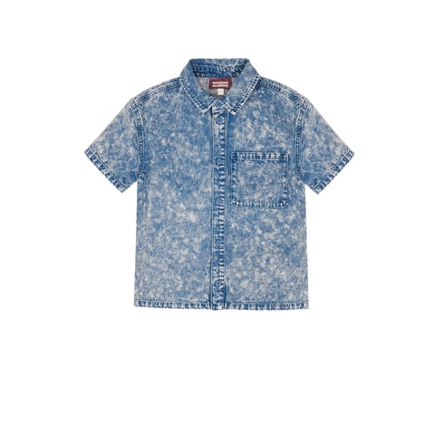 Boys' Short Sleeve Denim Button Front Shirt, Sizes 4-18
