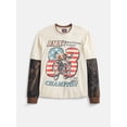 thumbnail image 1 of Weekend Academy Boys Layered Graphic Tee with Long Sleeves, Sizes 4-18, 1 of 3