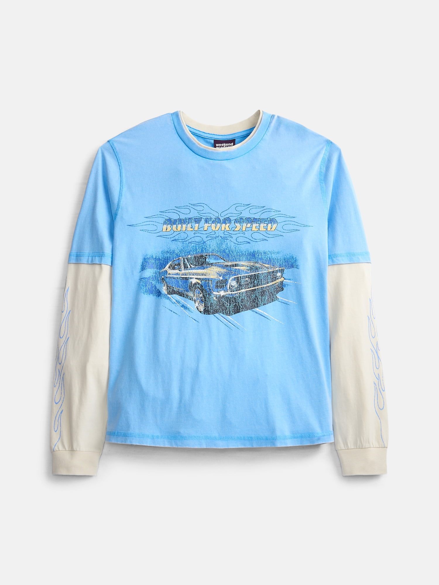 Weekend Academy Boys Layered Graphic Tee with Long Sleeves, Sizes 4-18