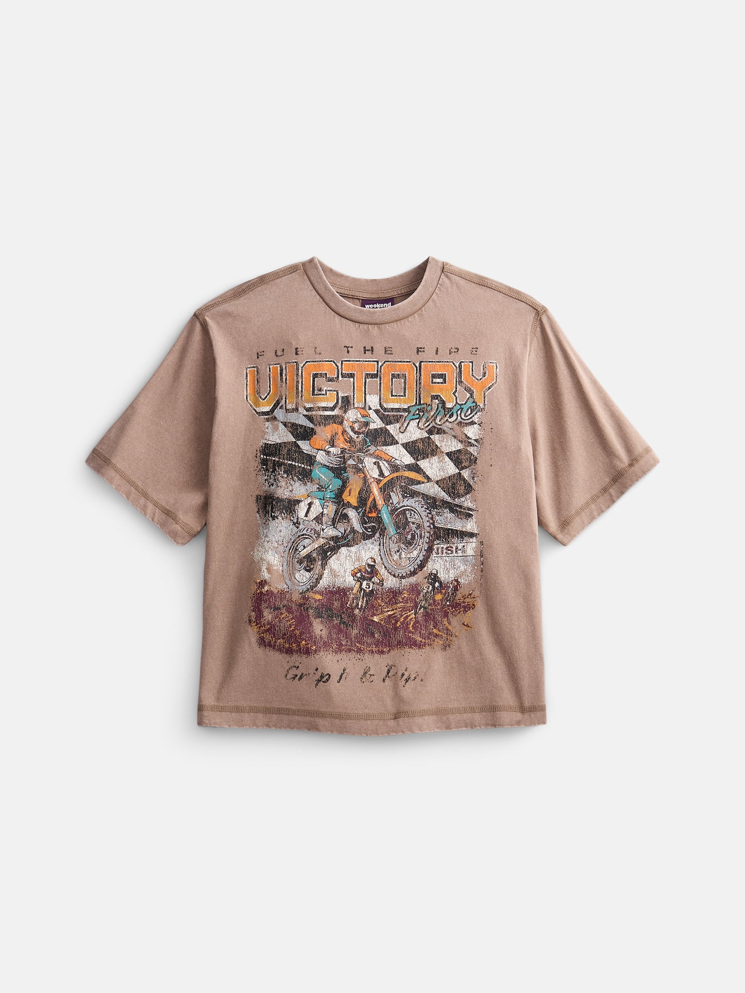 Weekend Academy Boys Garment Washed Graphic Tee 4-18