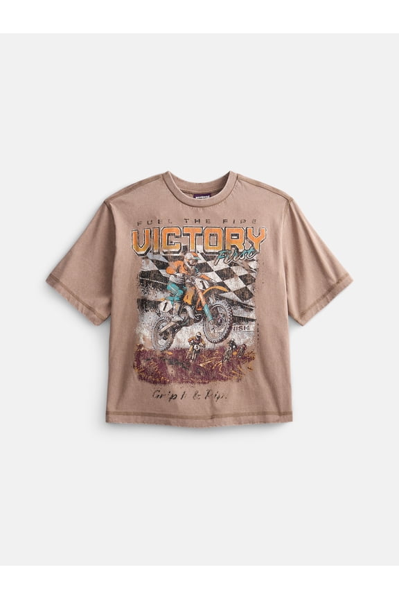 Boys Garment Washed Graphic Tee 4-18