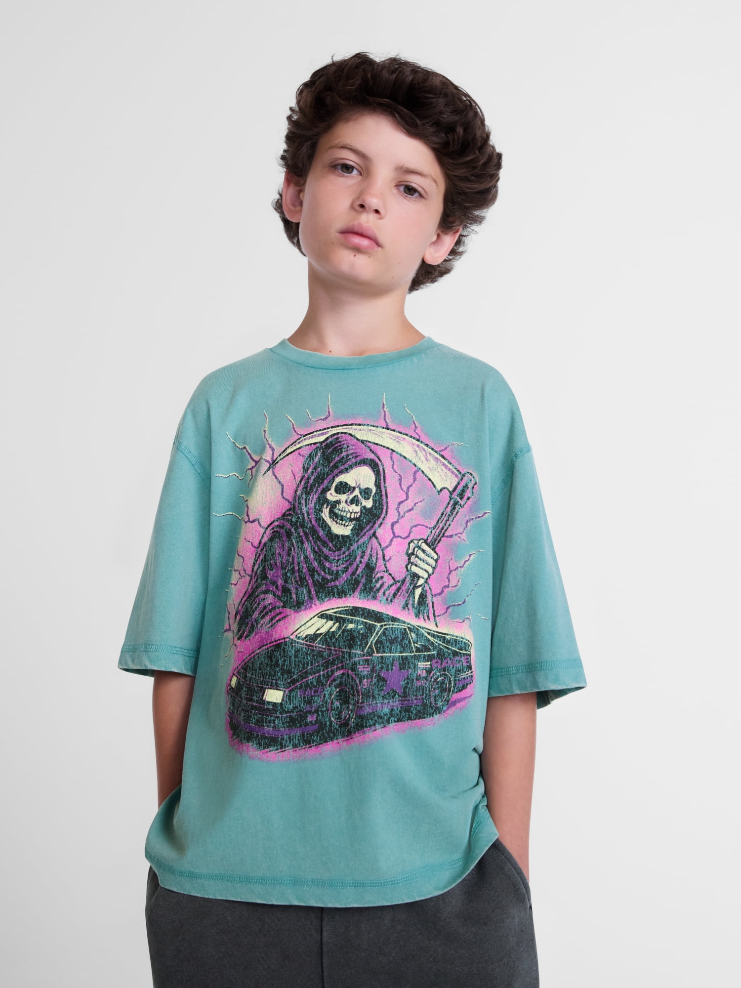 Weekend Academy Boys Garment Washed Graphic Tee 4-18