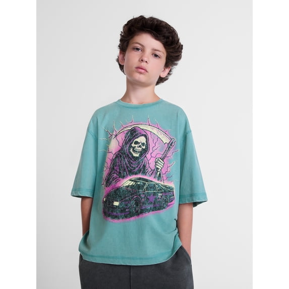 Weekend Academy Boys Garment Washed Graphic Tee 4-18
