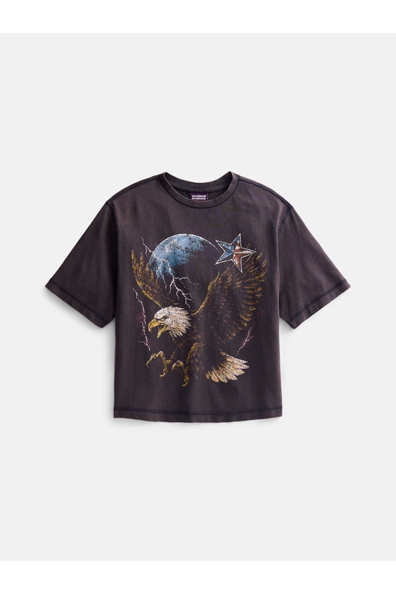 Boys Garment Washed Graphic Tee 4-18