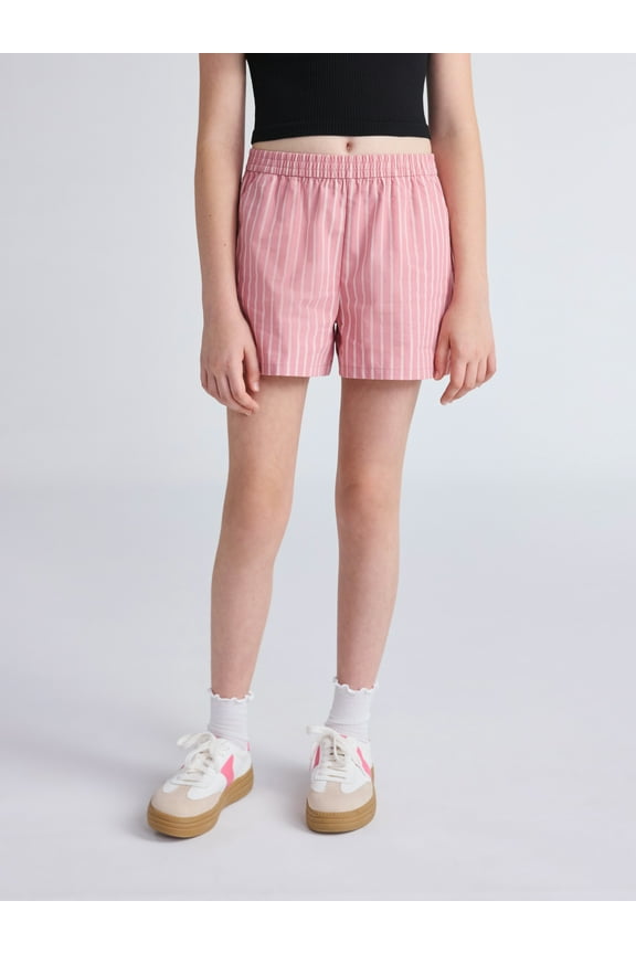 Girls Pull-On Cotton Boxer Shorts, Sizes 4-18