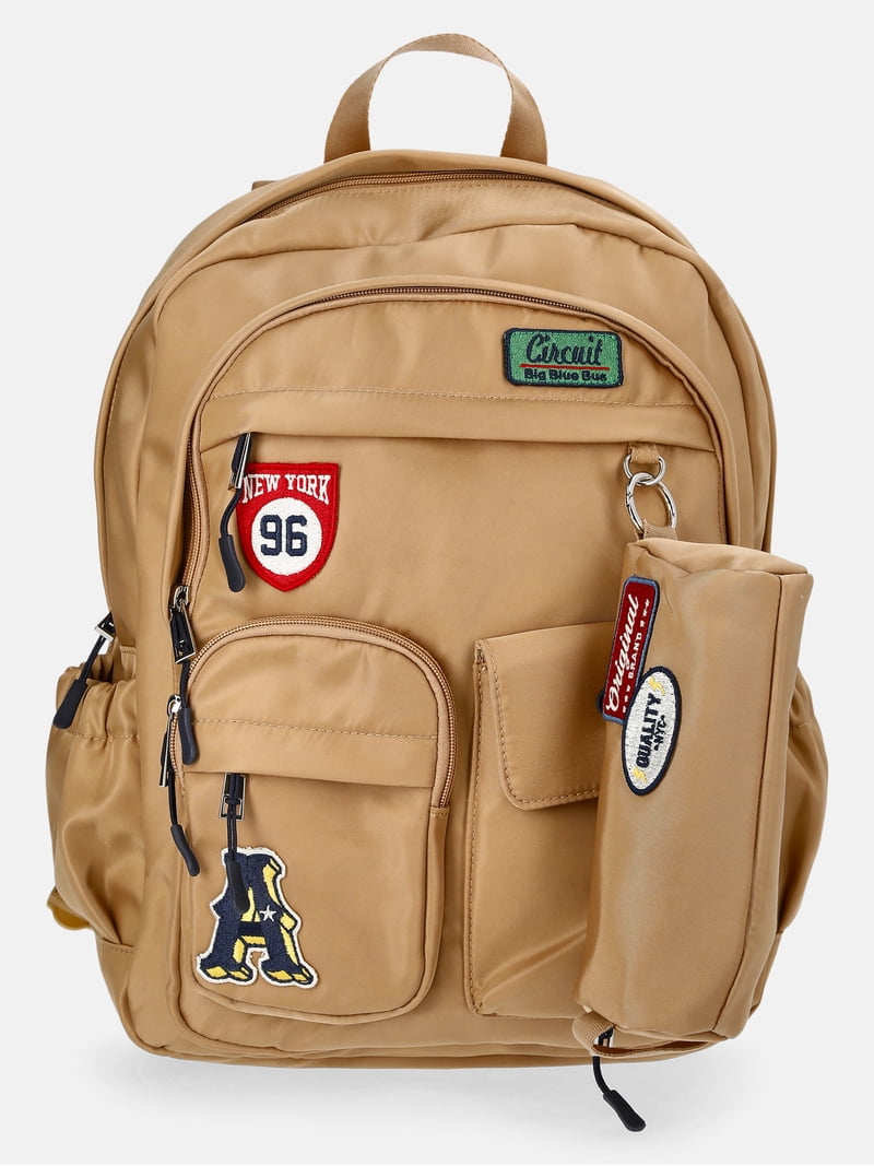 backpack for 15 inch laptop Luka in Gold Color:MULTI Black Fjallraven Kanken Laptop color:Seagrass/White Stitch Depth 4.7 inches.