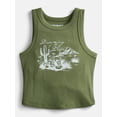 thumbnail image 1 of Weekend Academy Girls Graphic Tank Top, Sizes 4-18, 1 of 3