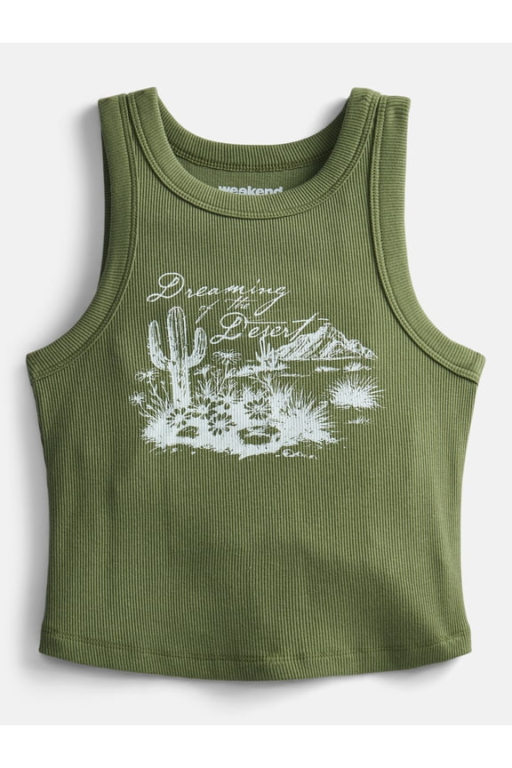 Girls Graphic Tank Top, Sizes 4-18