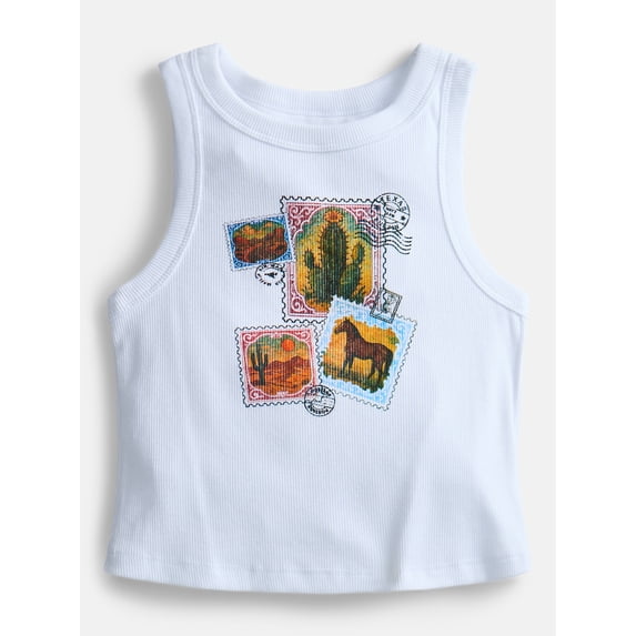 Weekend Academy Girls Graphic Tank Top, Sizes 4-18