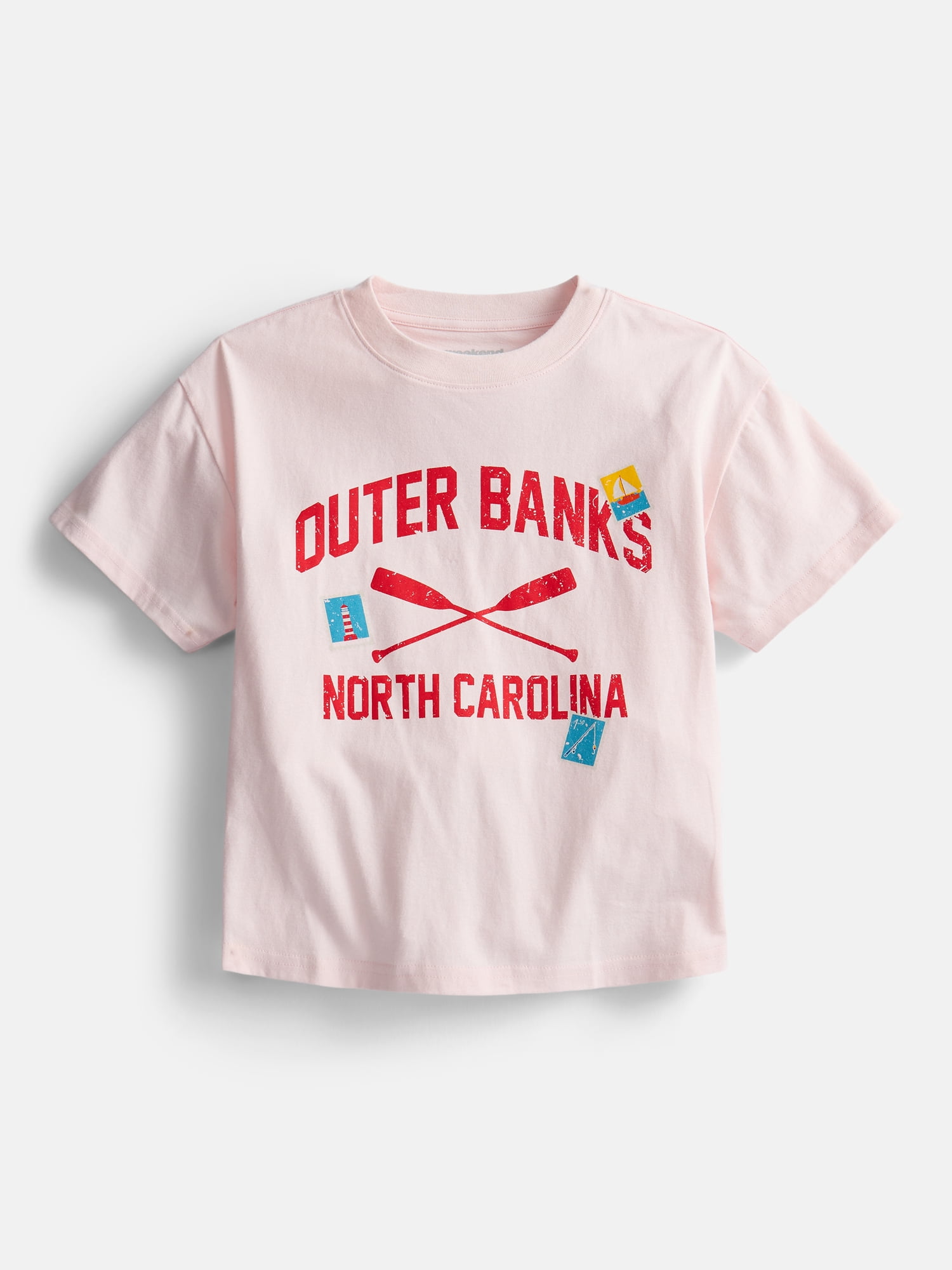 Weekend Academy Girls Graphic Cotton Tee with Short Sleeves, Sizes 4-18