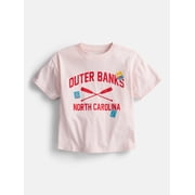 Weekend Academy Girls Graphic Cotton Tee with Short Sleeves, Sizes 4-18