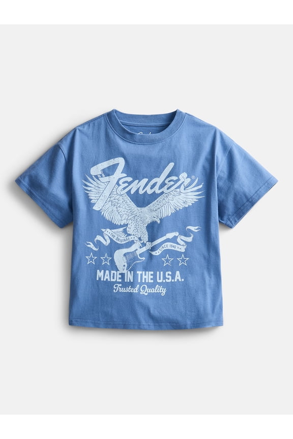 Girls Graphic Cotton Tee with Short Sleeves, Sizes 4-18