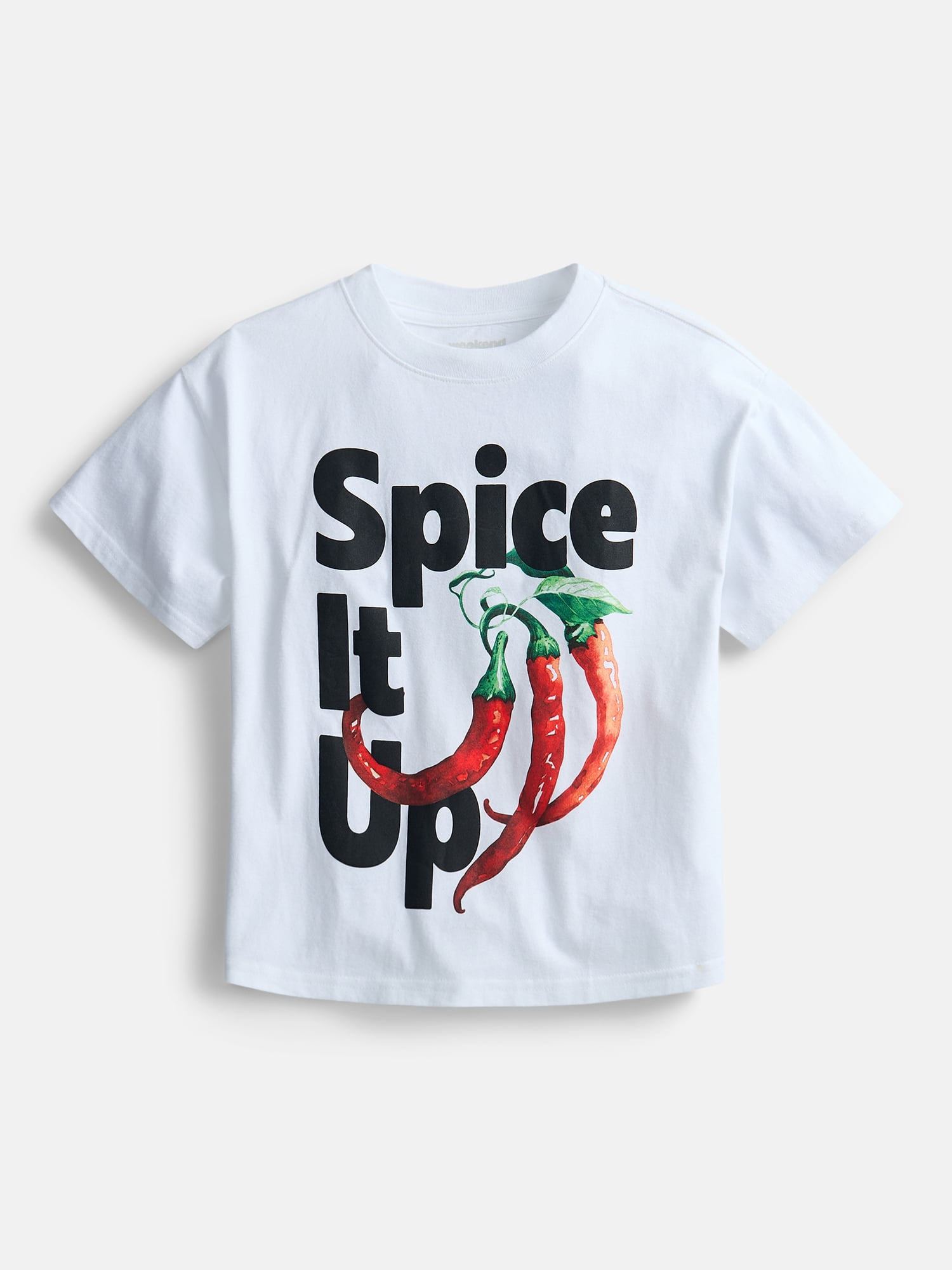 Weekend Academy Girls Oversized Graphic Tee with Short Sleeves, Sizes 4-18