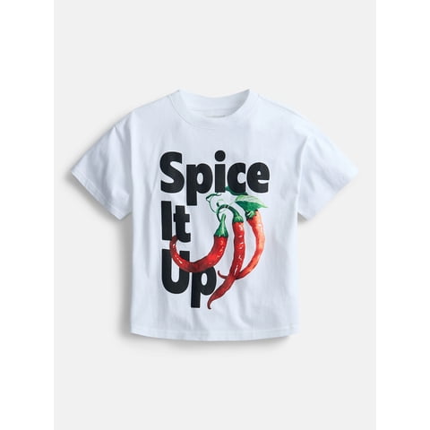 Girls Oversized Graphic Tee with Short Sleeves, Sizes 4-18