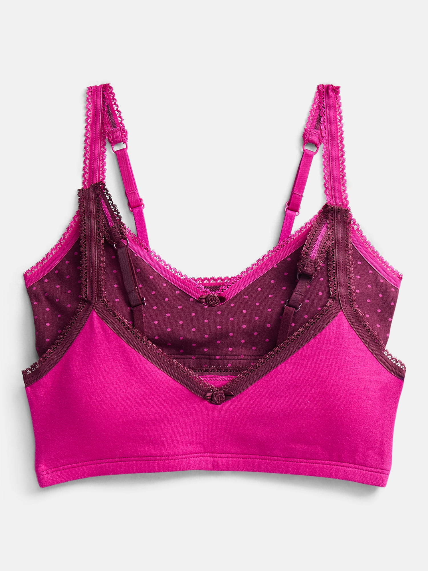 Weekend Academy Girls 2Pk Cotton Triangle Bralette, Sizes XS to