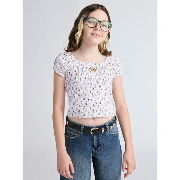 Weekend Academy Girls Cap Sleeve Top, Sizes 4-18