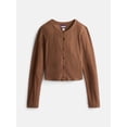 thumbnail image 1 of Weekend Academy Girls Long Sleeve Ribbed Button Front Top, Sizes 4-18, 1 of 3