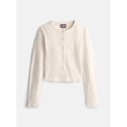thumbnail image 1 of Weekend Academy Girls Long Sleeve Ribbed Button Front Top, Sizes 4-18, 1 of 3