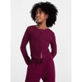 thumbnail image 1 of Weekend Academy Girls Long Sleeve Ribbed Button Front Top, Sizes 4-18, 1 of 5