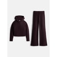 thumbnail image 1 of Weekend Academy Girls Ribbed Knit Hoodie and Pants Set, 2 Piece, Sizes 4-18, 1 of 3