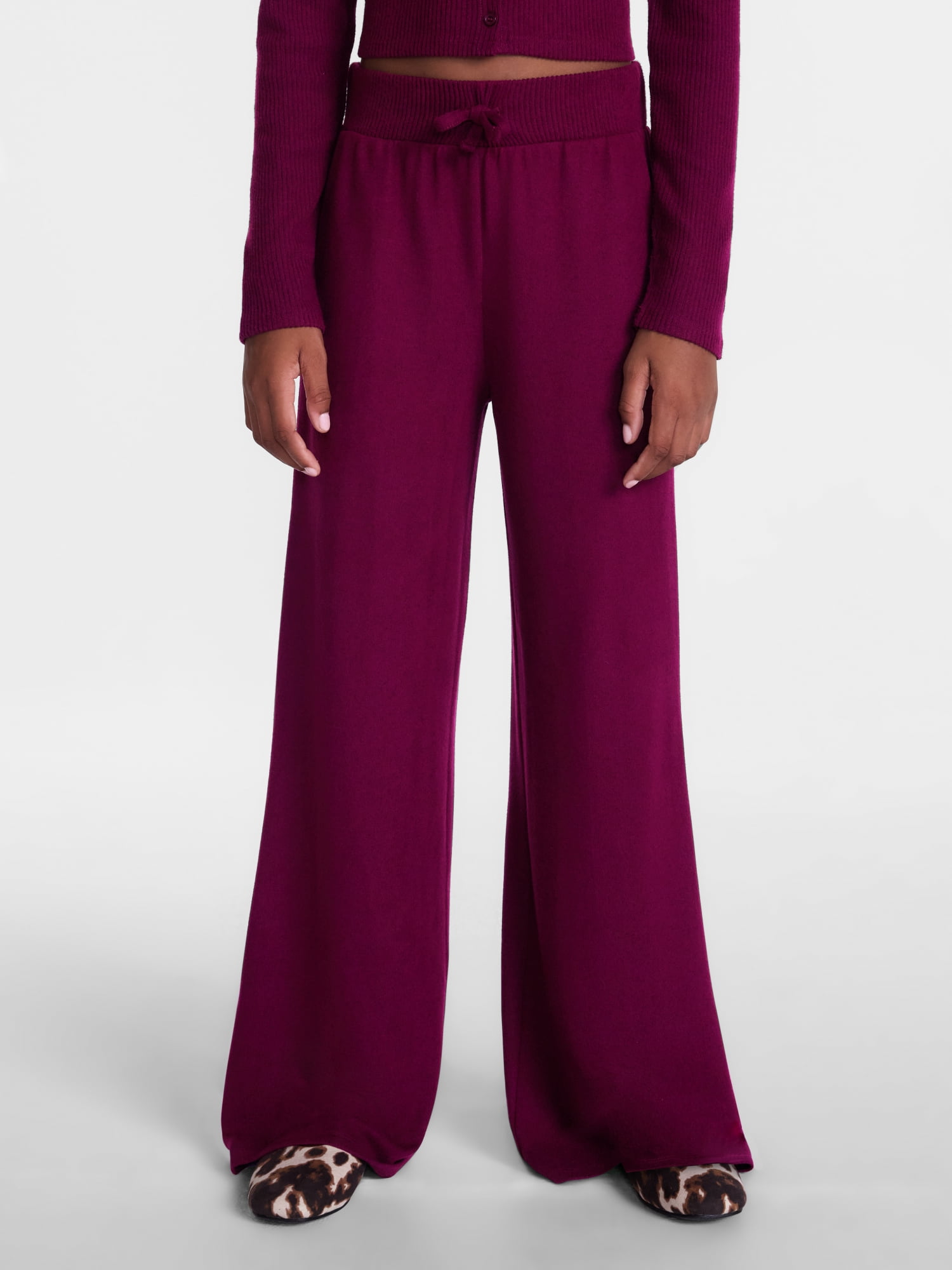 Weekend Academy Girls Knit Wide Leg Pants, Sizes 4-18