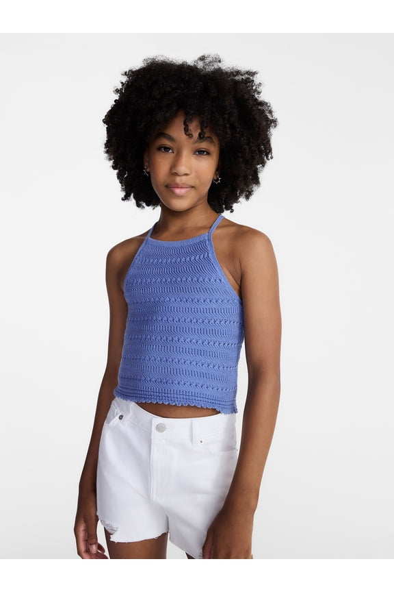Girls Crochet Halter Top, Sizes 4-18
