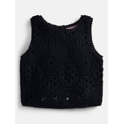 Girls Crochet Sweater Tank, Sizes 4-18