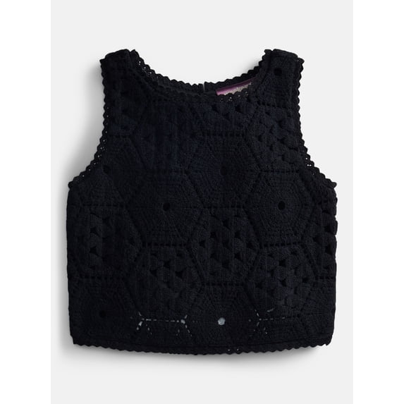 Weekend Academy Girls Crochet Sweater Tank, Sizes 4-18